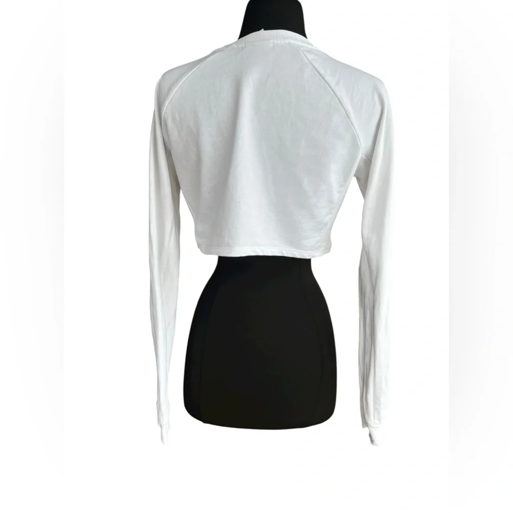 Gymshark Training Cropped Sweater White Athleisure Activewear Women’s XS